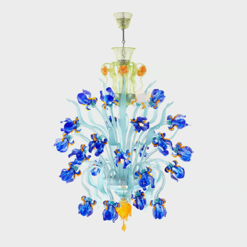 VAN GOGH IRIS DELUXE - Murano glass chandelier by Sogni Di Cristallo - view 3